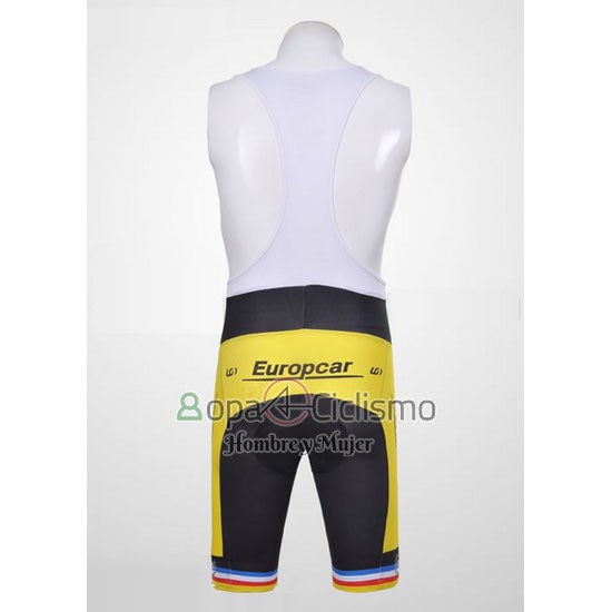 Europcar Lider Ropa Ciclismo Culotte Corto 2011 Hombre Mangas Cortas AMarillo